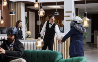 Bellboy greeting guest who booked based on email segmentation efforts - Revinate