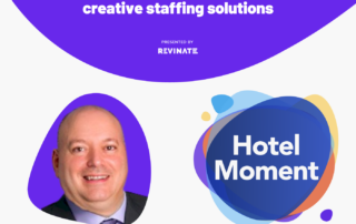 Hotel Moment podcast logo with headshot of Peter Ricci