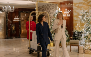 hotel at Christmas time