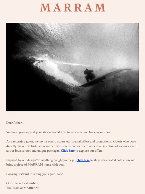 Marram email campaign