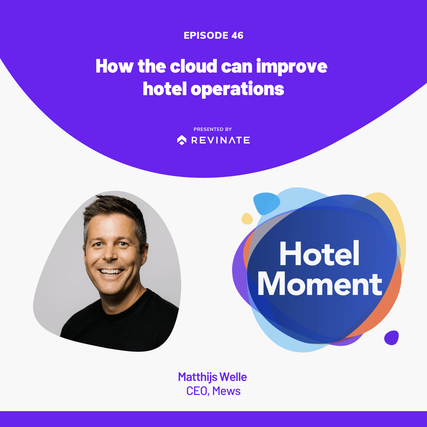 Graphic of the Hotel Moment podcast episode 46 with Matthijs Welle.