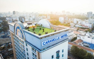 Sunny day outside the Caravelle Saigon