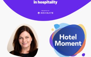 Hotel Moment podcast episode #47 graphic with Karen Stephens.