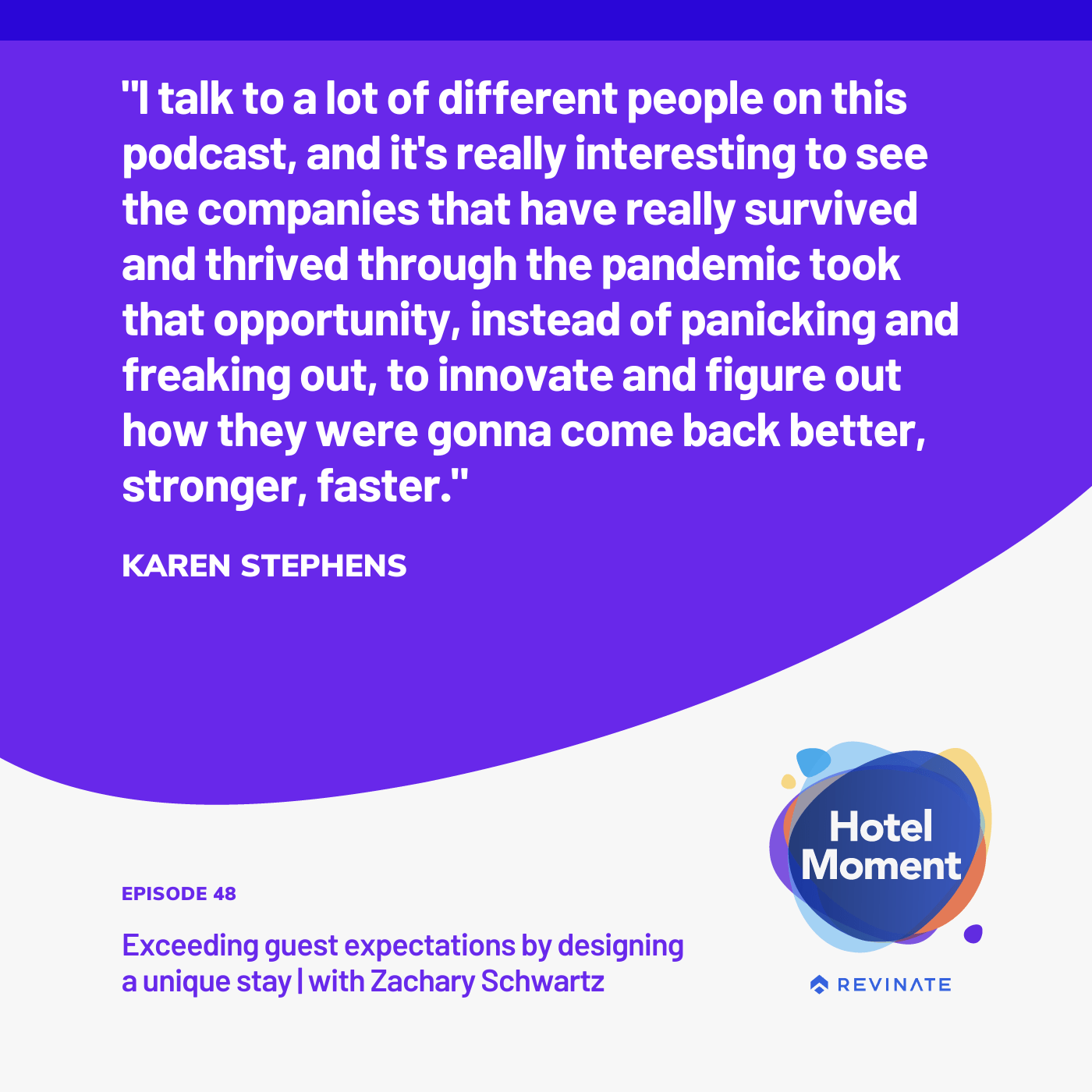 Hotel Moment episode #48 quote graphic about taking the opportunity to innnovate. Hotel Moment episode #48 quote graphic about taking the opportunity to innnovate.