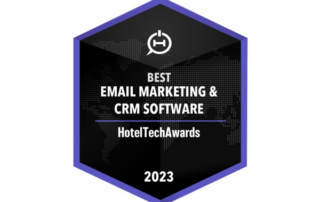 Best Hotel CRM & Email Marketing badge from the HotelTechAwards