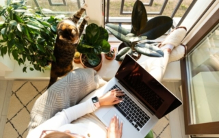 Woman with a laptop