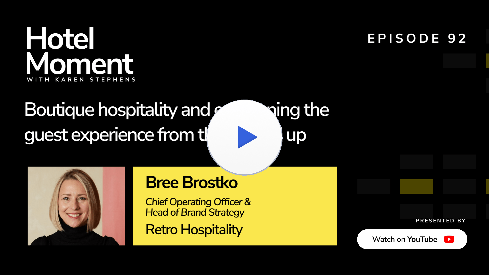 Hotel Moment Episode 92, YouTube thumbnail