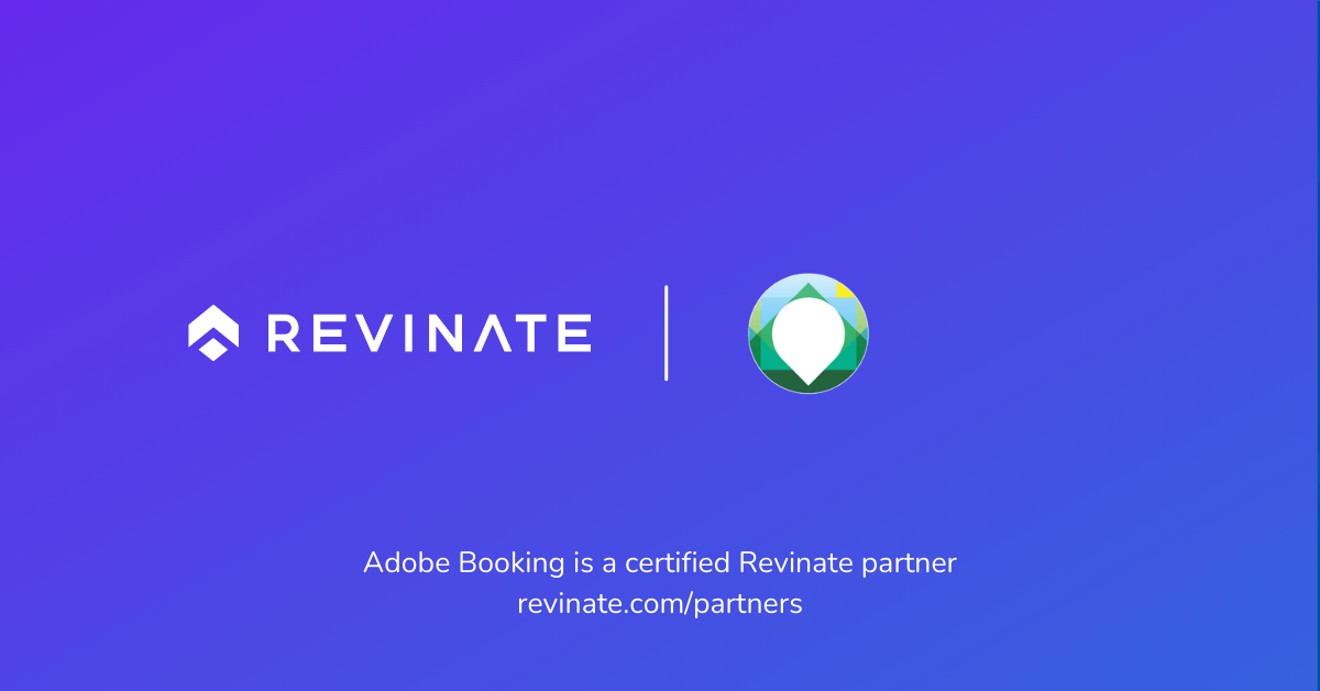 This is a certified partner composite logo showing Revinate and Abode Booking logos.