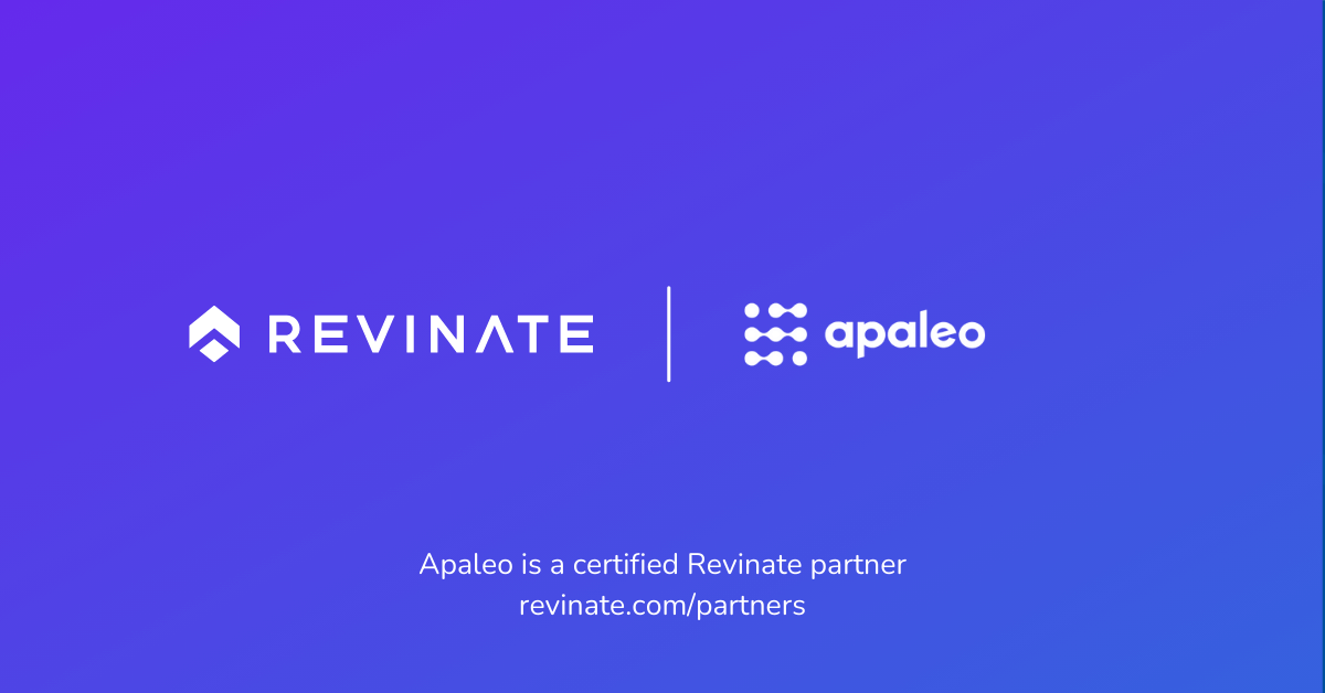 This is a certified partner composite logo showing Revinate and Apaleo logos.