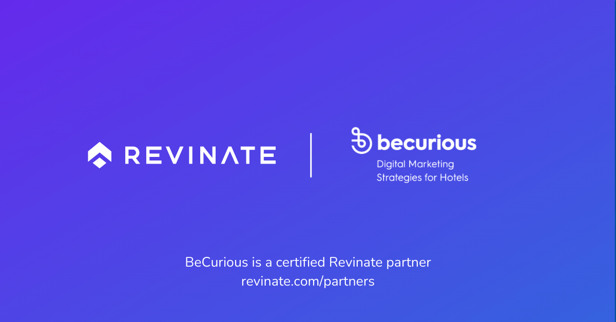 This is a certified partner composite logo showing Revinate and BeCurious logos.