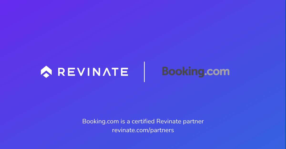 This is a certified partner composite logo showing Revinate and Booking.com logos.