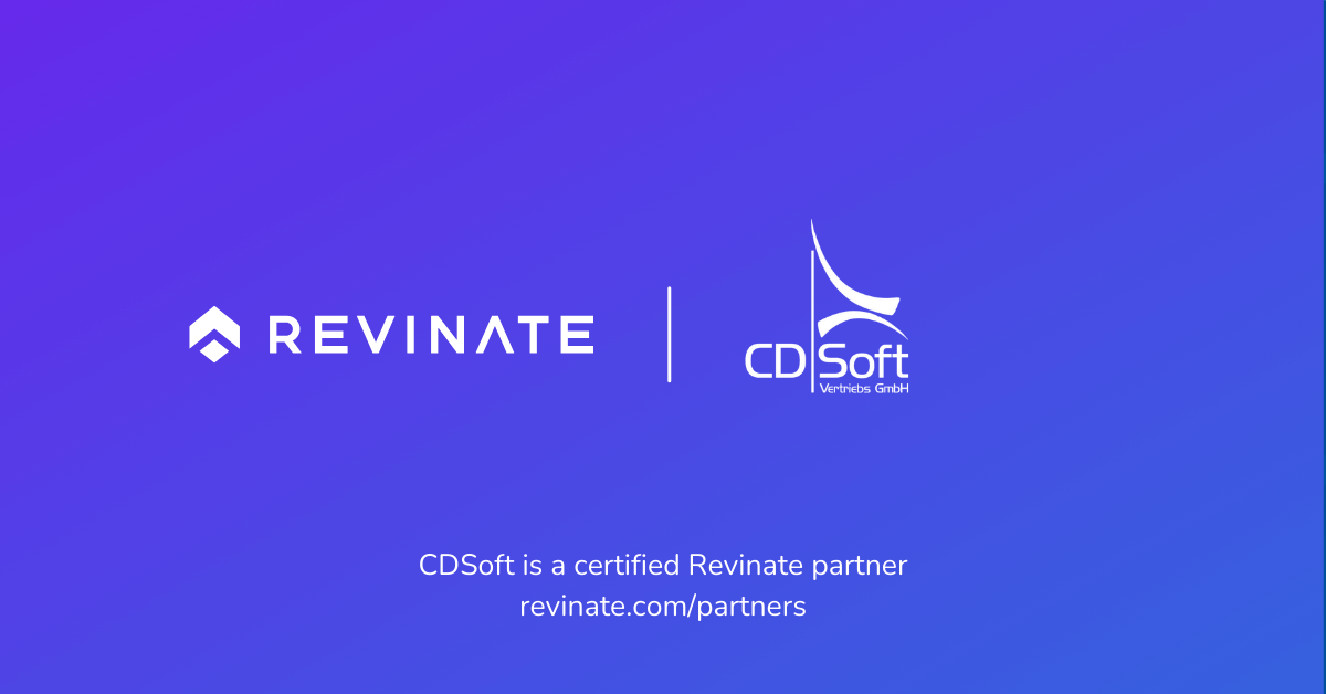 This is a certified partner composite logo showing Revinate and CD Soft logos.