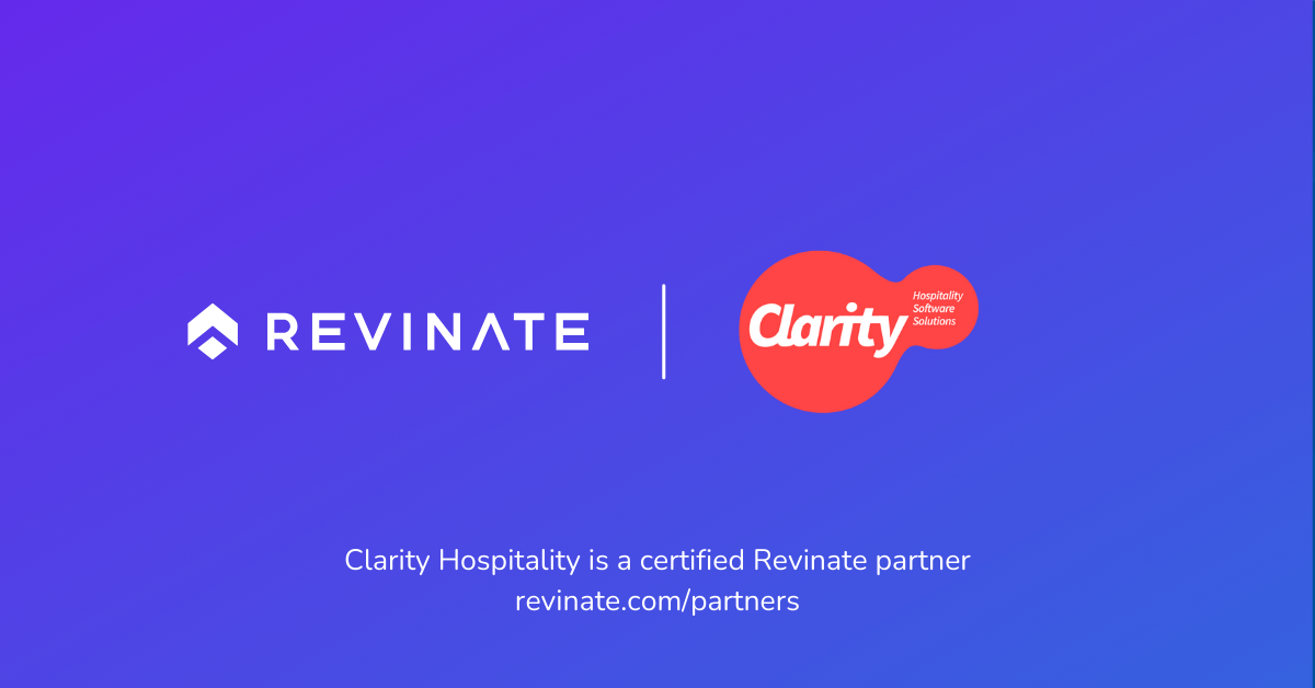 This is a certified partner composite logo showing Revinate and Clarity logos.