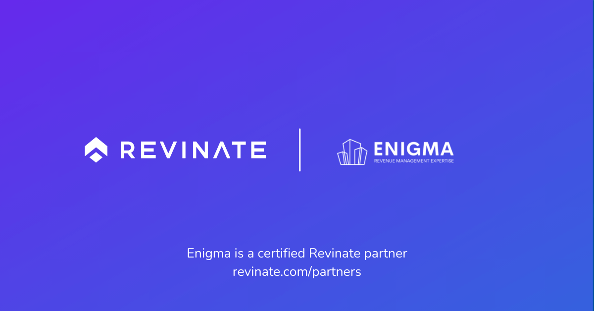 This is a certified partner composite logo showing Revinate and Enigma logos.