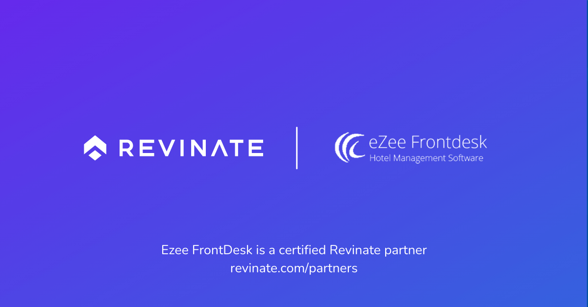 This is a certified partner composite logo showing Revinate and eZee FrontDesk logos.