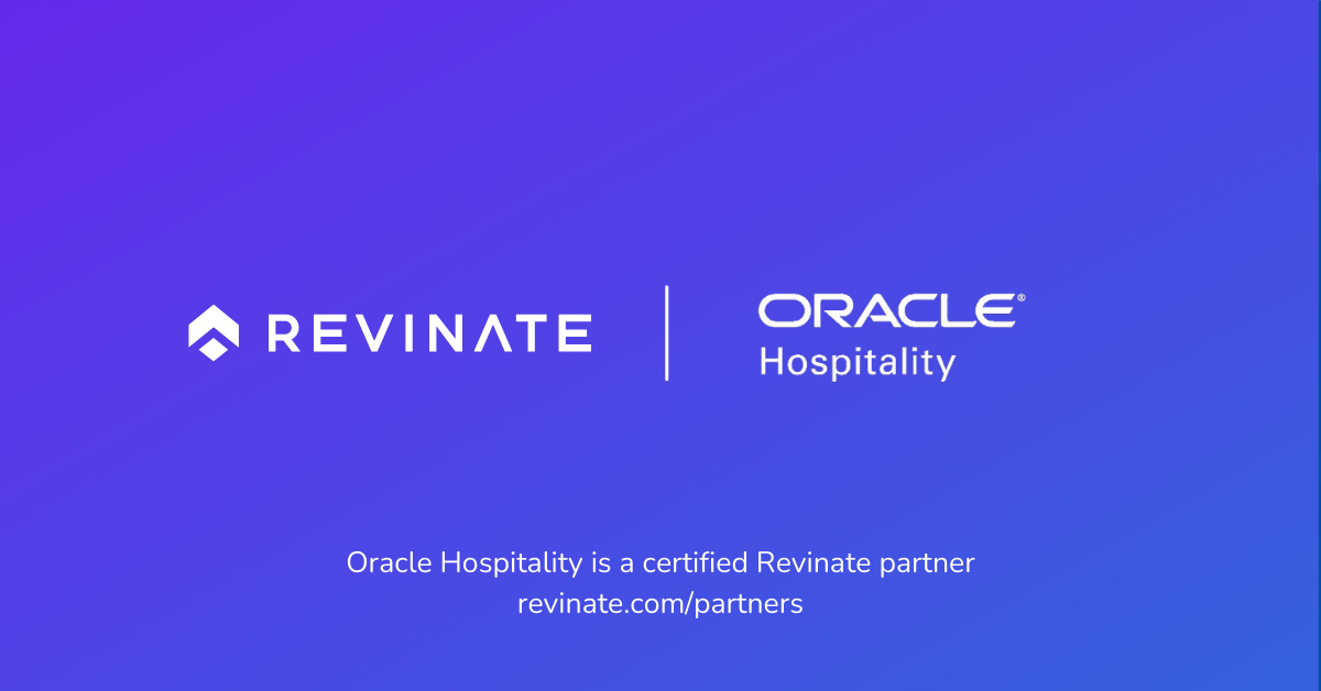 This is a certified partner composite logo showing Revinate and Oracle Hospitality logos.