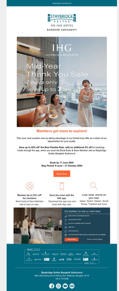 Staybridge Suites - Email Campaign Example