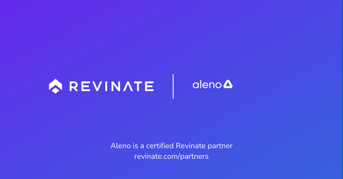 This is a certified partner composite logo showing Revinate and Aleno logos.