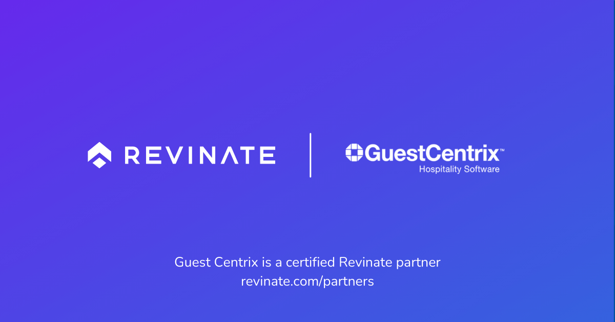 This is a certified partner composite logo showing Revinate and Guest Centrix logos.