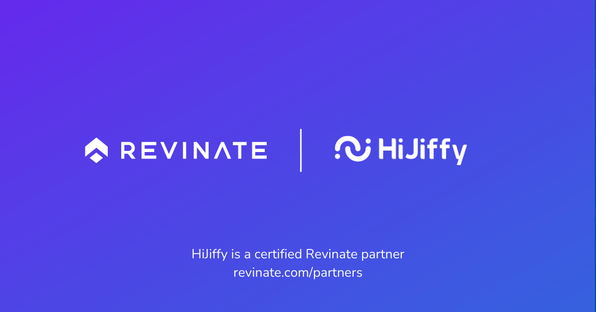 This is a certified partner composite logo showing Revinate and HiJiffy logos.