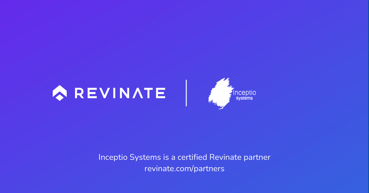This is a certified partner composite logo showing Revinate and Inceptio Systems logos.