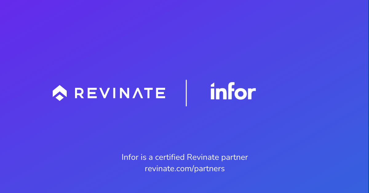 This is a certified partner composite logo showing Revinate and Infor logos.