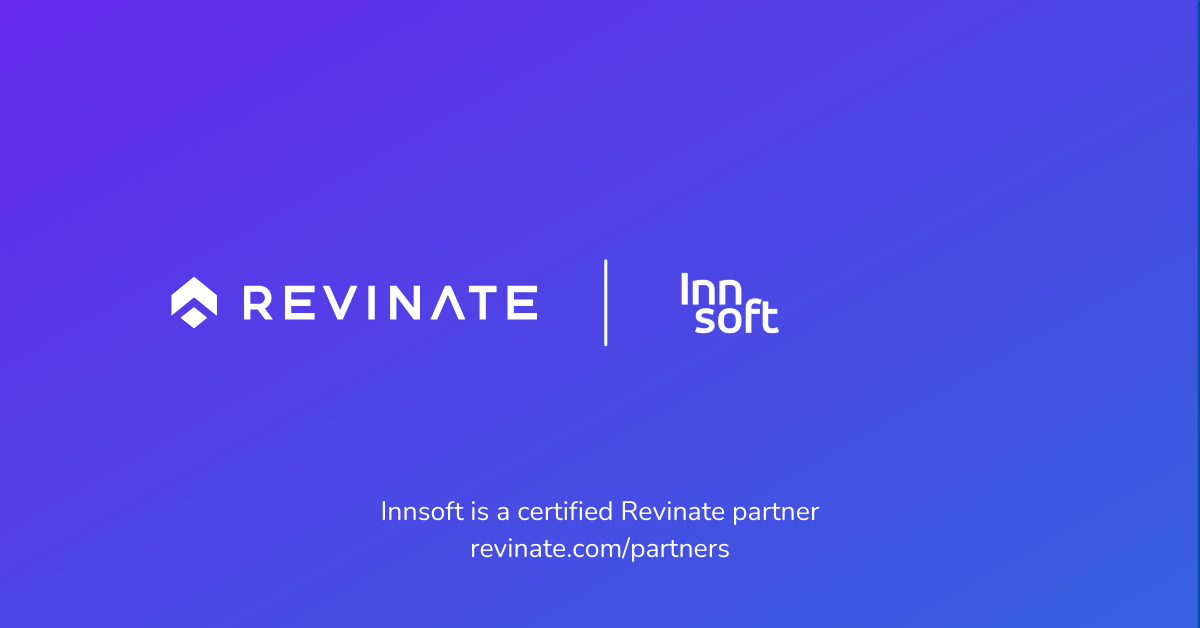 This is a certified partner composite logo showing Revinate and Innsoft logos.