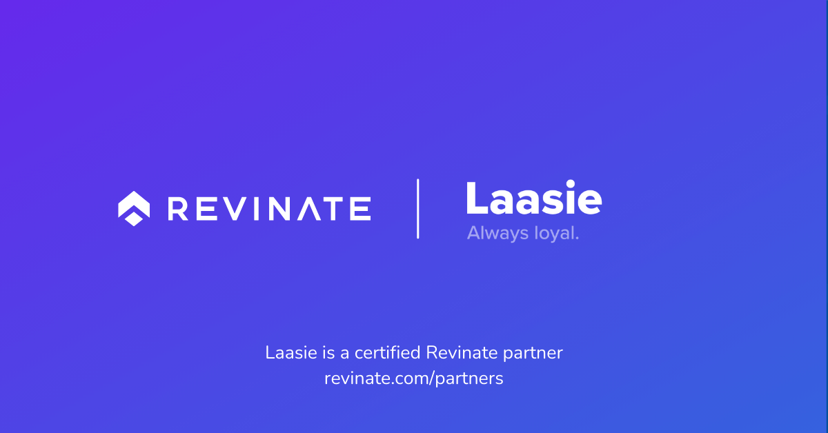 This is a certified partner composite logo showing Revinate and Laasie.ai logos.