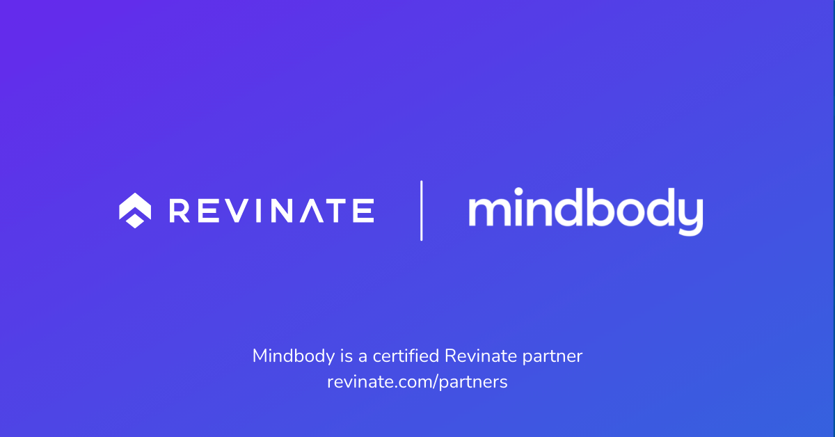 This is a certified partner composite logo showing Revinate and Mindbody logos.