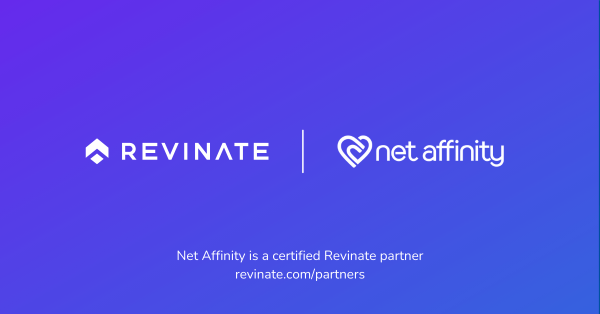 This is a certified partner composite logo showing Revinate and Net Affinity logos.