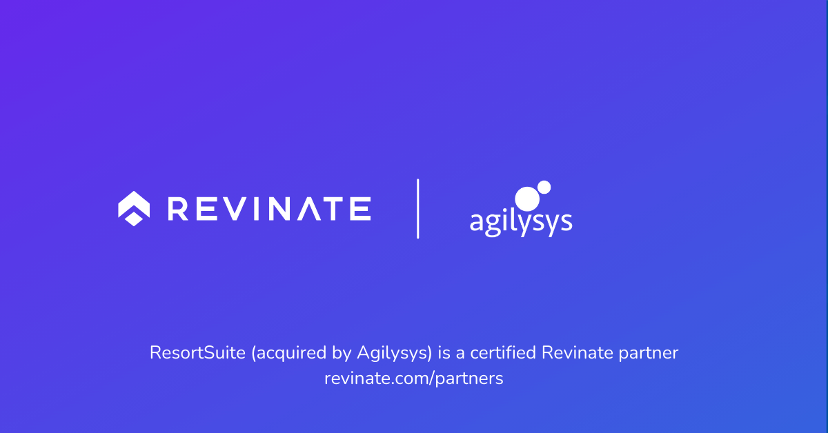 This is a certified partner composite logo showing Revinate and Resort Suite logos.