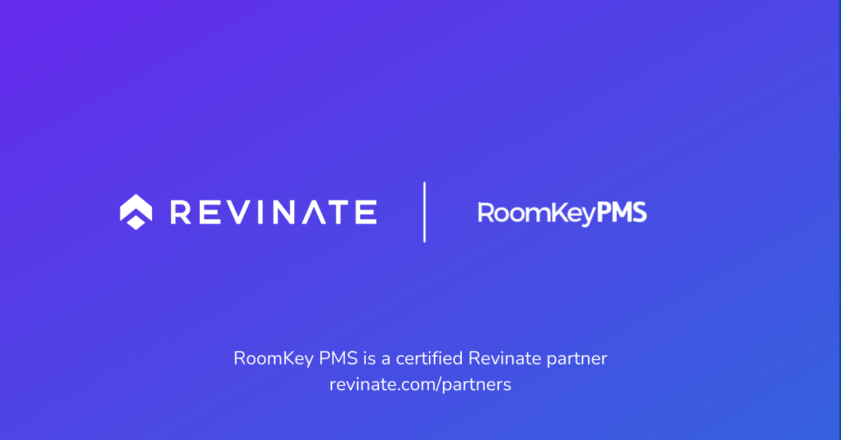 This is a certified partner composite logo showing Revinate and Roomkey PMS logos.