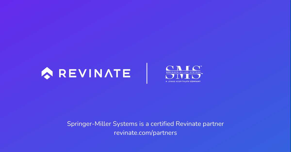 This is a certified partner composite logo showing Revinate and SMS Host Folio logos.