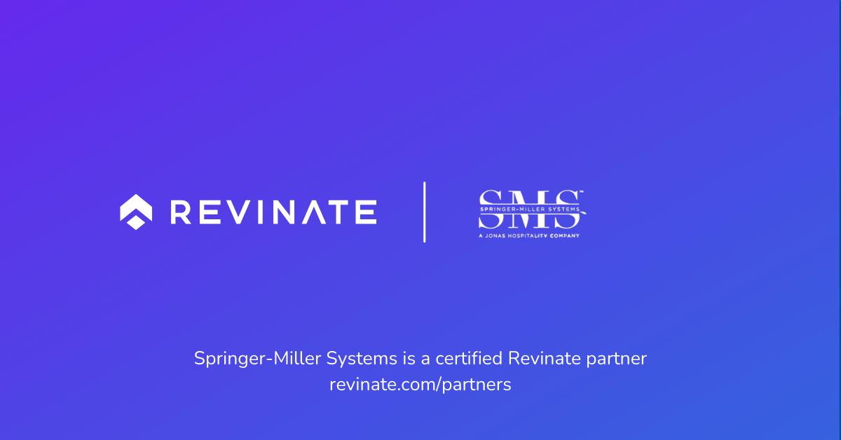 This is a certified partner composite logo showing Revinate and SMS Host logos.