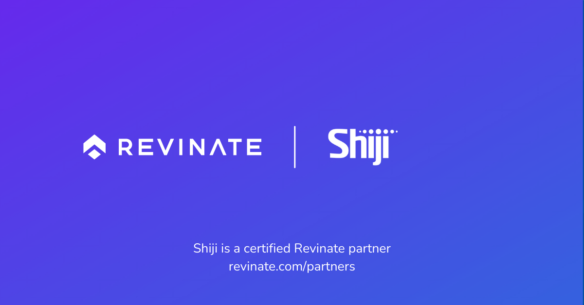 This is a certified partner composite logo showing Revinate and Shiji Enterprise Platform logos.