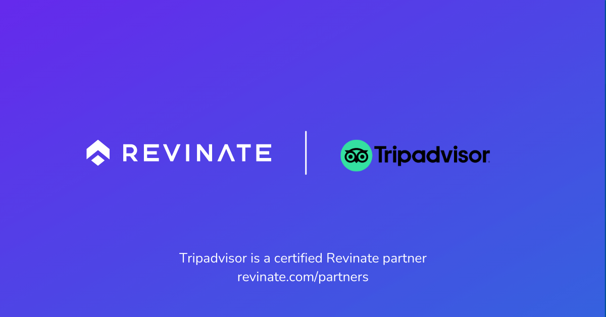 This is a certified partner composite logo showing Revinate and Tripadvisor logos.