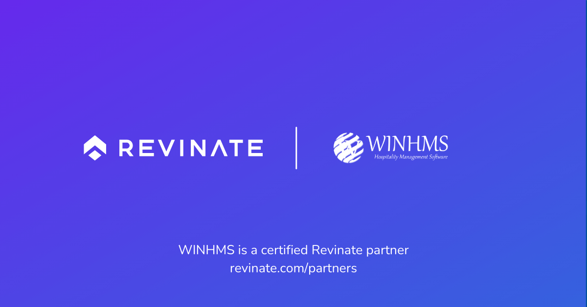 This is a certified partner composite logo showing Revinate and WINHMS logos.