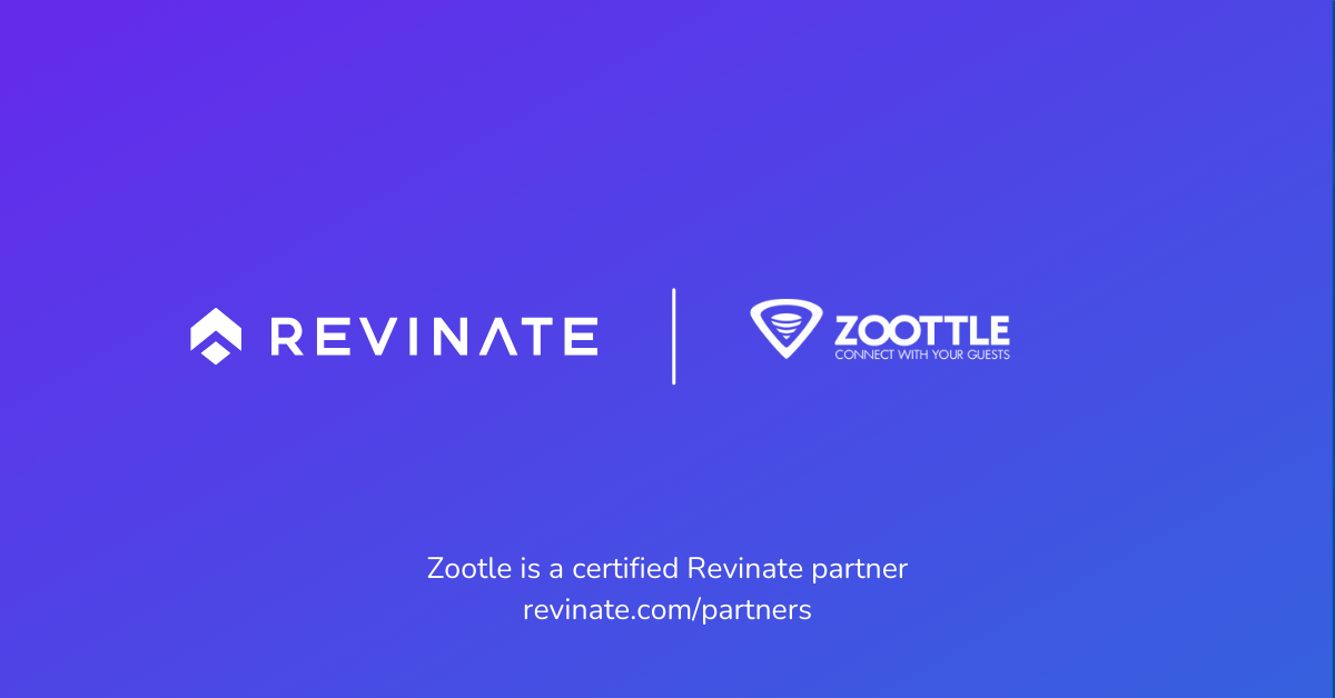 This is a certified partner composite logo showing Revinate and Zoottle logos.