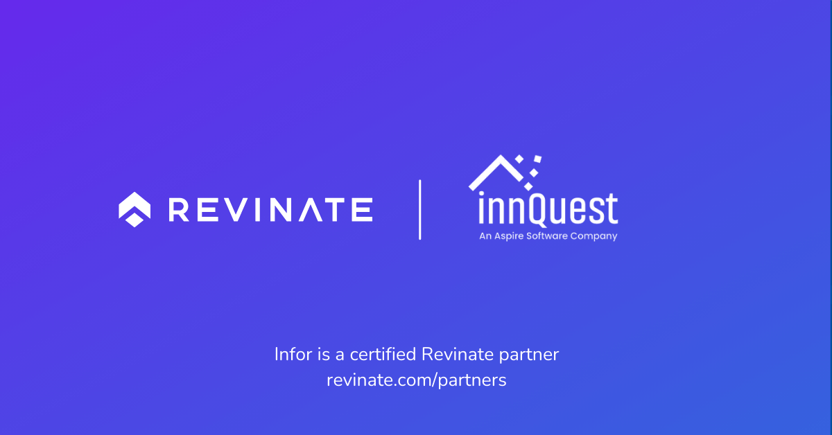 This is a certified partner composite logo showing Revinate and innQuest Software logos.