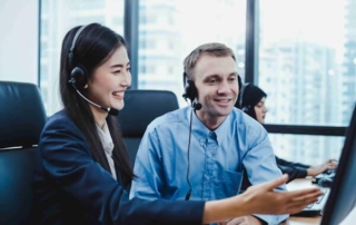 Assistant supervising call center staff