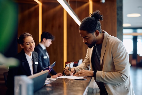 OTA guest filling out loyalty program info - Revinate
