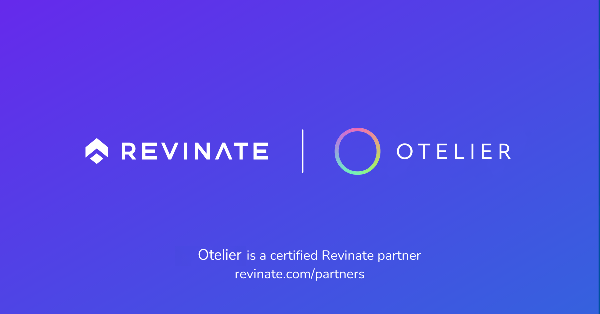 This is a certified partner composite logo showing Revinate and Otelier logos.