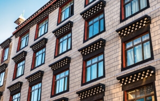 Hotel exterior windows