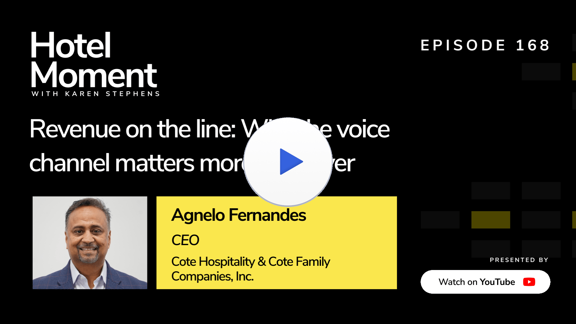 Hotel Moment ep 168 Agnelo Fernandes, CEO of Cote Hospitality YouTube thumbnail
