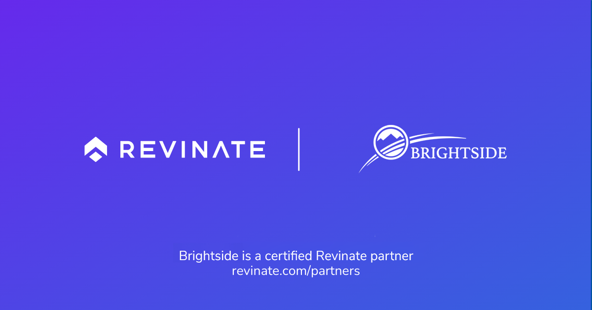 This is a certified partner composite logo showing Revinate and Brightside logos.
