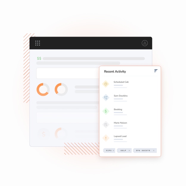 ressales–VoiceLeads Composite of Reservations Sales user interface.