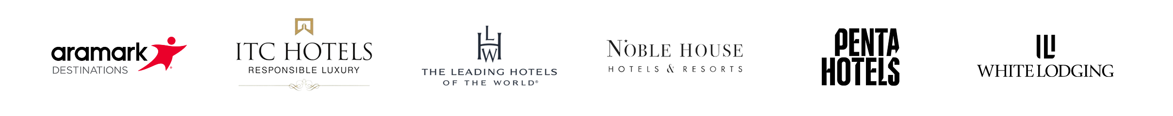 Revinate Feedback Customer Logos An image strip featuring logos from various hotels.