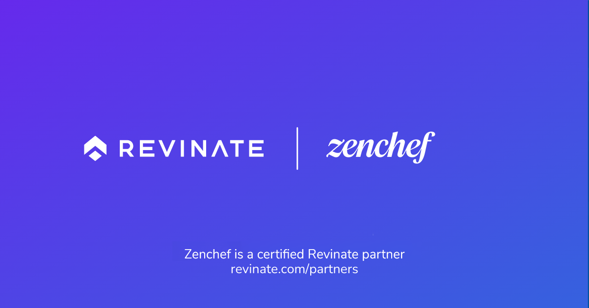 This is a certified partner composite logo showing Revinate and Zenchef logos.