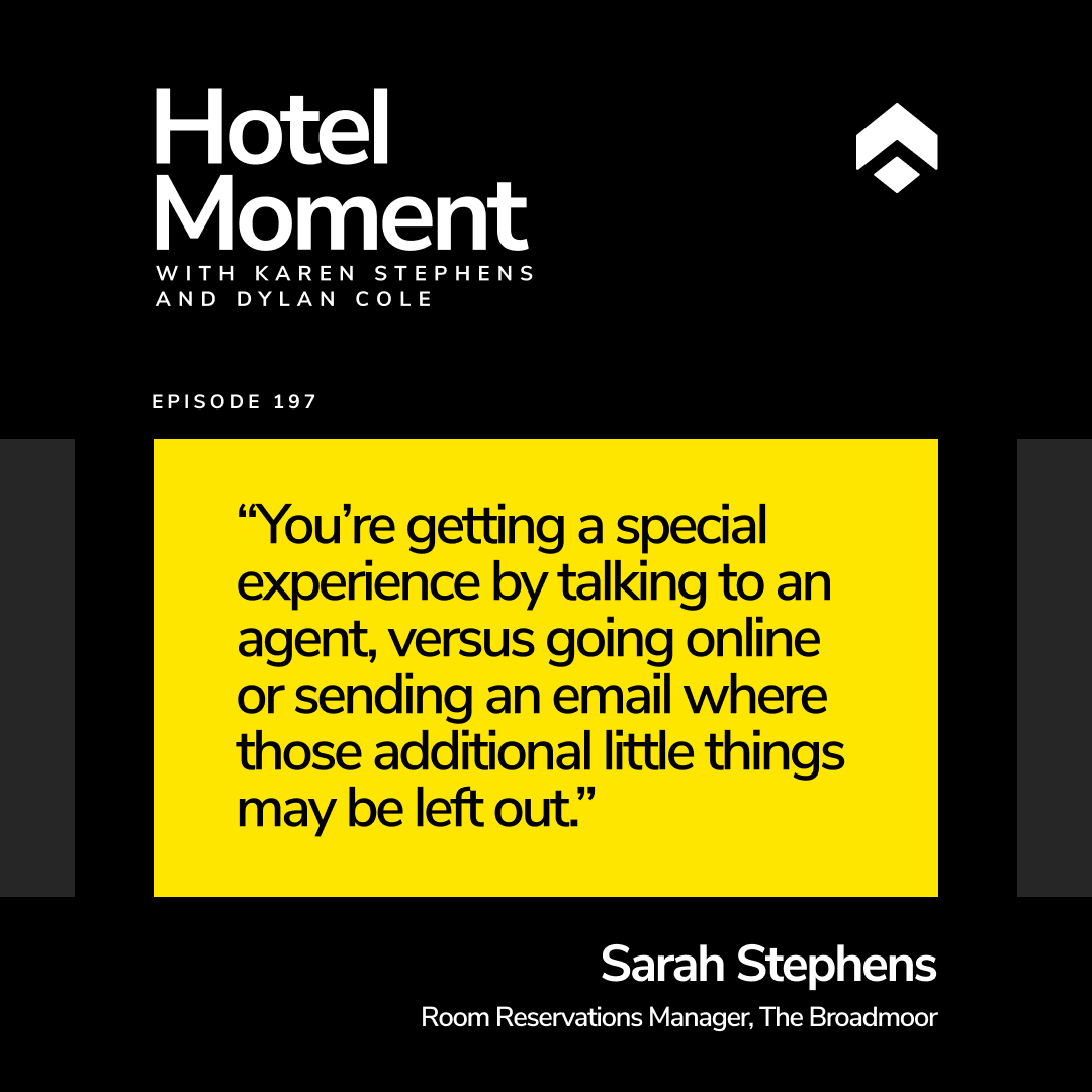 Hotel Moment ep 197: Webinar - Building relationships through reservations quote