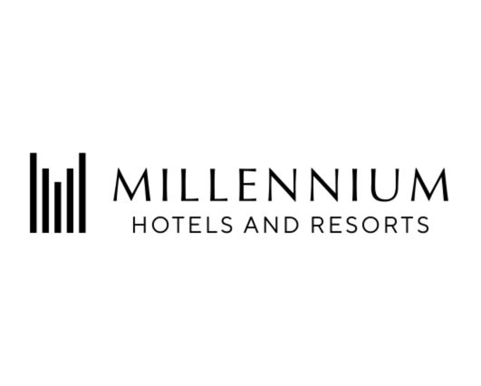 Millennium hotels and resorts logo black and white